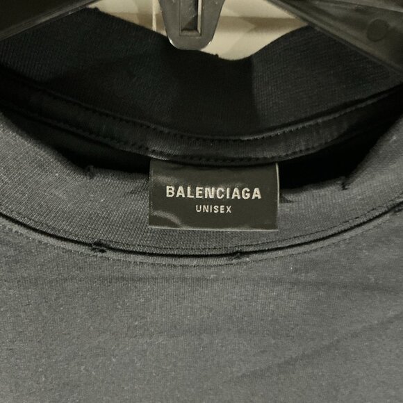 Punk Balenciaga paint distressed tee - Picture 7 of 8
